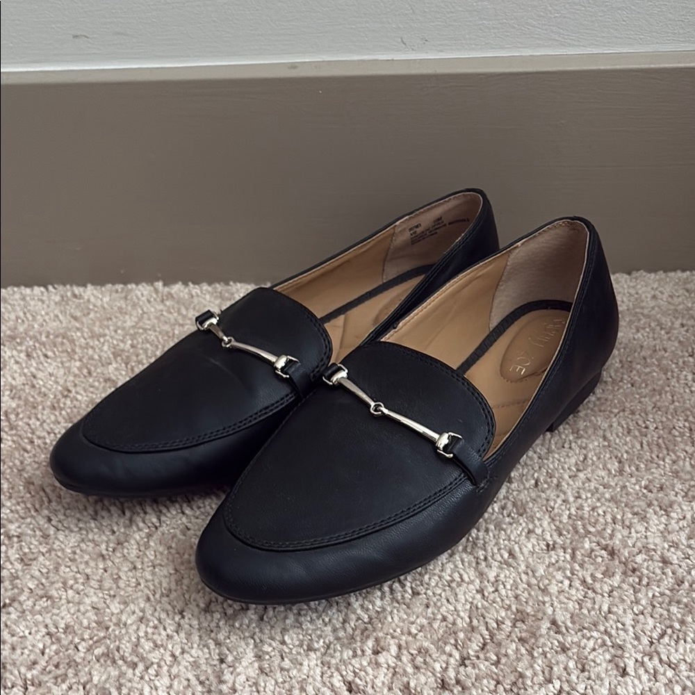Rachel Zoe Women’s Black Leather Loafers